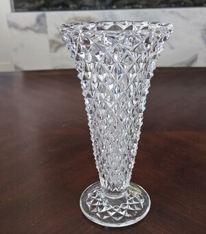 Vintage Lead Crystal Trumpet Vase